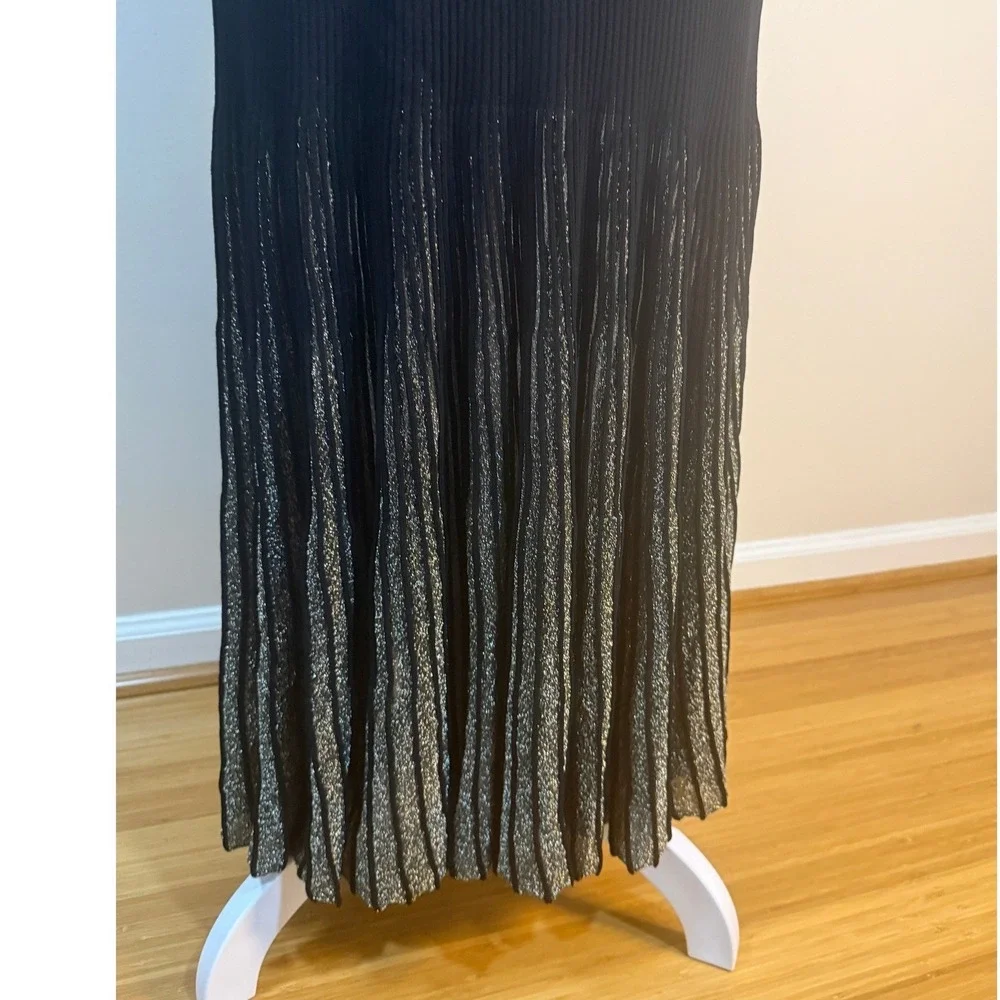 Moon River Sweater Bodycon Maxi Dress S‎ Black Holiday Shimmer Evening Chic